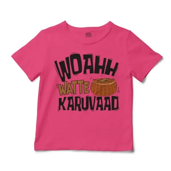 Woahh!! Watte Karuvaad Unisex Toddler T-Shirt in Hot Pink Color