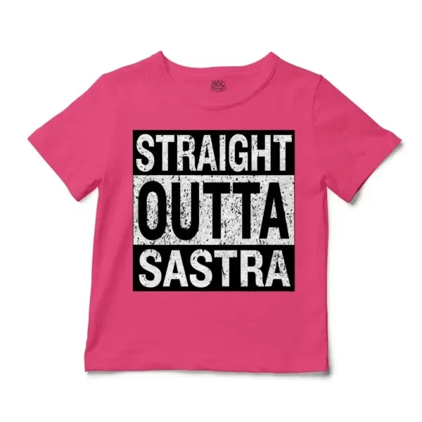 Straight Outta Sastra Unisex Toddler T-Shirt in Hot Pink Color