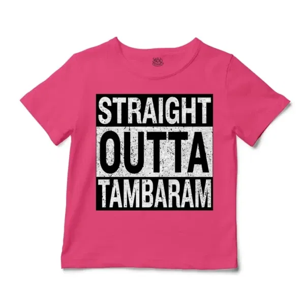 Straight Outta Tambaram Unisex Toddler T-Shirt in Hot Pink Color