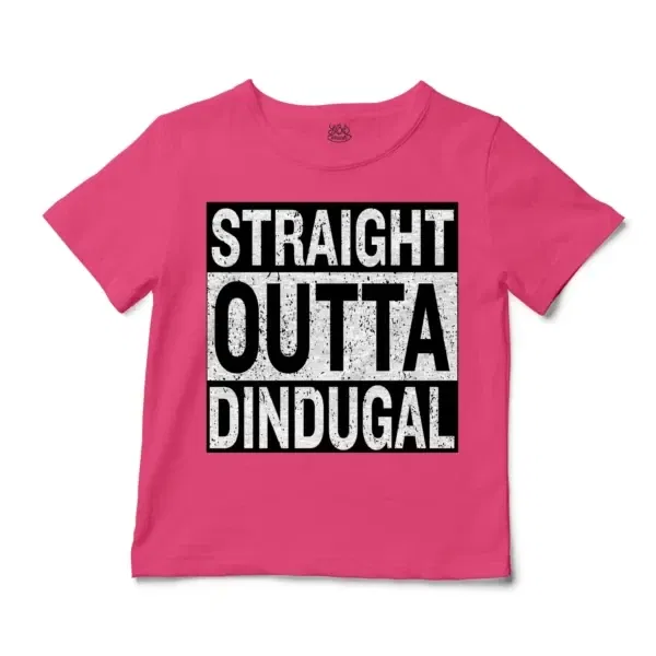 Straight Outta Dindugal Unisex Toddler T-Shirt in Hot Pink Color