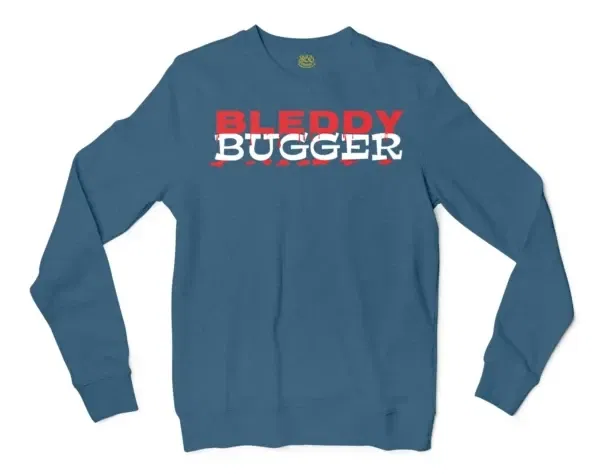 Bleddy Bugger Men/Unisex Long Sleeve T-Shirt in Indigo Blue Color