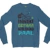 Inniki Setha Nalaiku Paal Men/Unisex Long Sleeve T-Shirt in Indigo Blue Color
