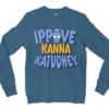 Ippove Kanna Katudhey Men/Unisex Long Sleeve T-Shirt in Indigo Blue Color