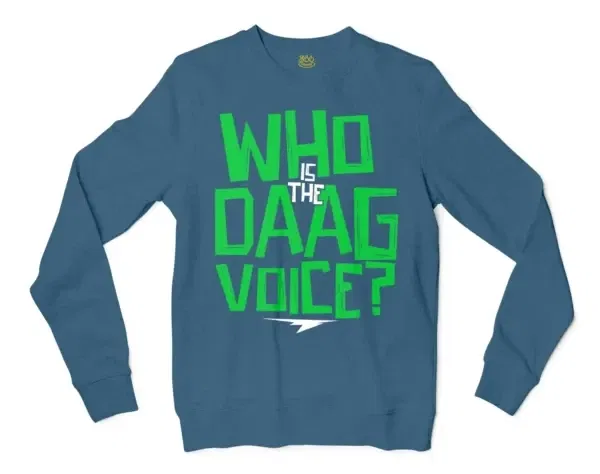 Who Is The Daag Voice Men/Unisex Long Sleeve T-Shirt in Indigo Blue Color