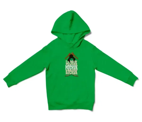 Lochak Mochak Kochak Unisex Youth Hoodie in Irish Green Color