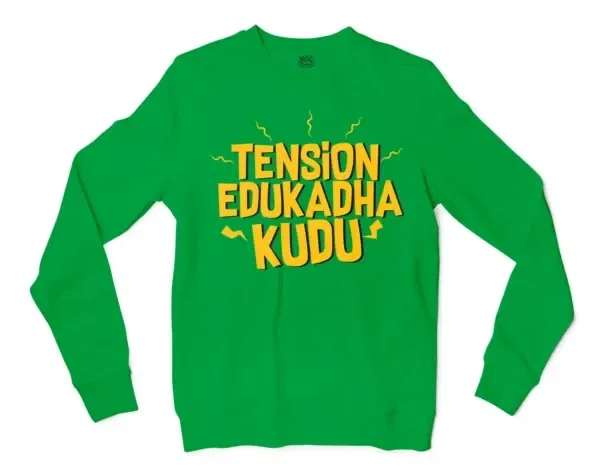 Tension Edukadha Kudu Men/Unisex Long Sleeve T-Shirt in Irish Green Color