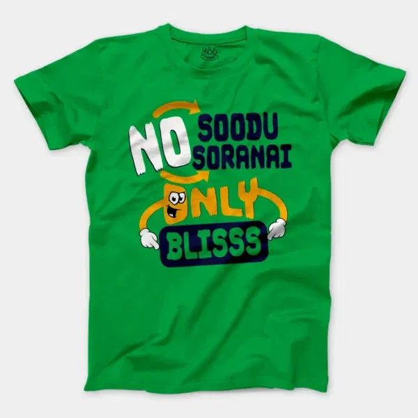 No Soodu No Soranai Only Blissssssss Men/Unisex T-Shirt in Irish Green Color