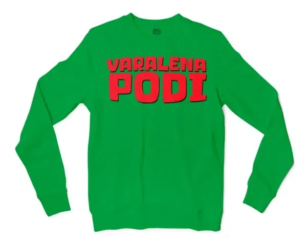 Varalena Podi Men/Unisex Long Sleeve T-Shirt in Irish Green Color