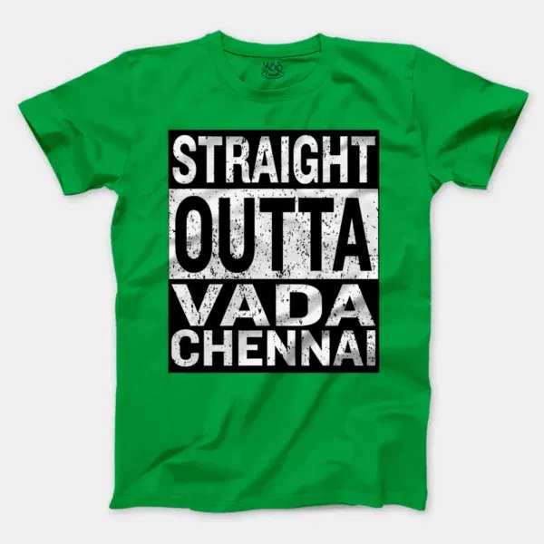 Straight Outta Vada Chennai Men/Unisex T-Shirt in Irish Green Color