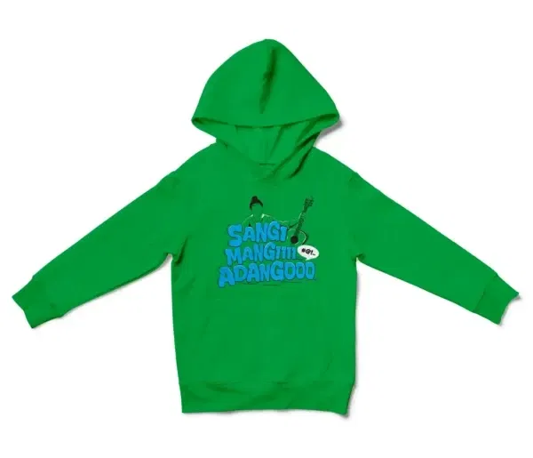 Sangi Mangiiiii….. Adangoooo Unisex Youth Hoodie in Irish Green Color