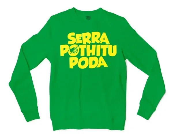 Serra Pothitu Poda Men/Unisex Long Sleeve Sweatshirt in Irish Green Color