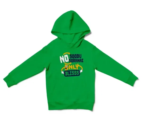 No Soodu No Soranai Only Blissssssss Unisex Youth Hoodie in Irish Green Color