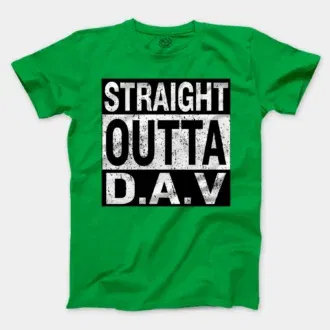 Straight Outta Dav Men/Unisex T-Shirt in Irish Green Color