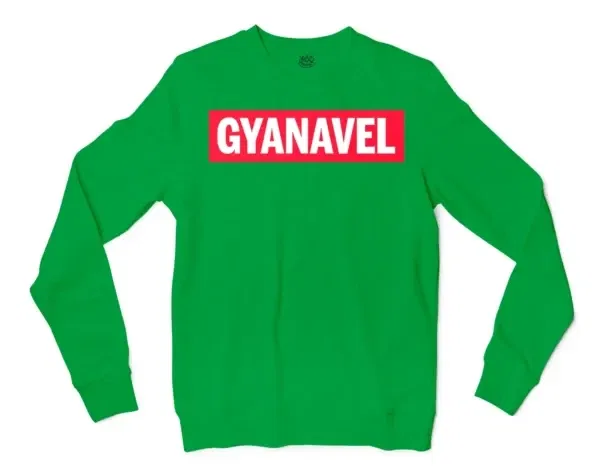 Gyanavel Men/Unisex Long Sleeve T-Shirt in Irish Green Color