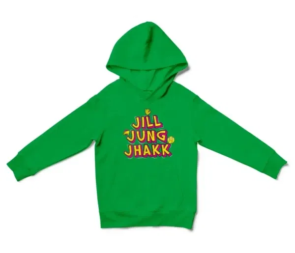 Jill Jung Jhakk Unisex Youth Hoodie in Irish Green Color