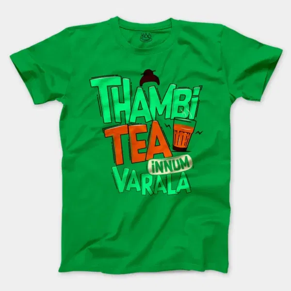 Thambi Tea Innum Varala Men/Unisex T-Shirt in Irish Green Color