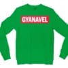 Gyanavel Men/Unisex Long Sleeve Sweatshirt in Irish Green Color
