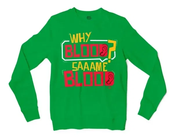 Why Blood Same Blood Men/Unisex Long Sleeve T-Shirt in Irish Green Color