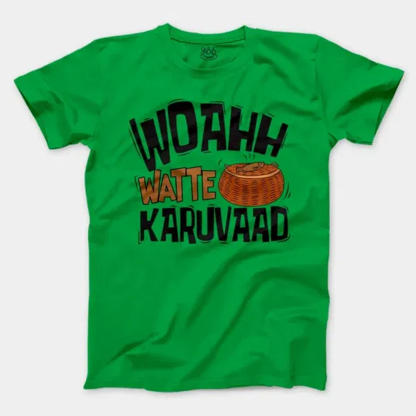 Woahh!! Watte Karuvaad Men/Unisex T-Shirt in Irish Green Color