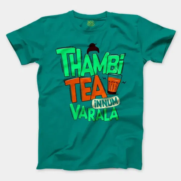 Thambi Tea Innum Varala Men/Unisex T-Shirt in Jade Dome Color