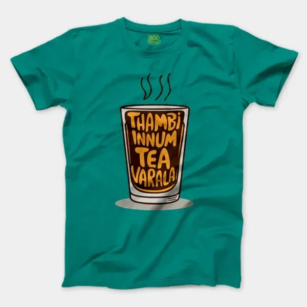 Thambi Innum Tea Varala Men/Unisex T-Shirt in Jade Dome Color