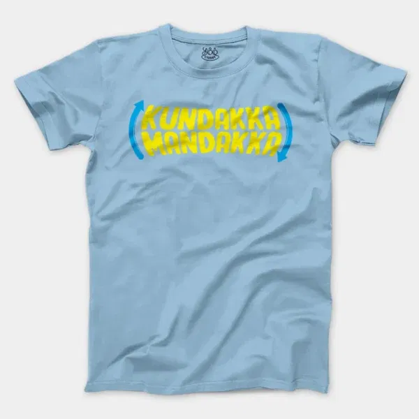 Kundakka Mandakka Men/Unisex T-Shirt in Light Blue Color