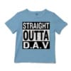 Straight Outta Dav Unisex Toddler T-Shirt in Light Blue Color