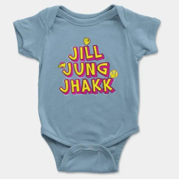 Jill Jung Jhakk Short Sleeve Baby Onesie in Light Blue Color