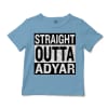 Straight Outta Adyar Unisex Toddler T-Shirt in Light Blue Color
