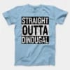Straight Outta Dindugal Men/Unisex T-Shirt in Light Blue Color