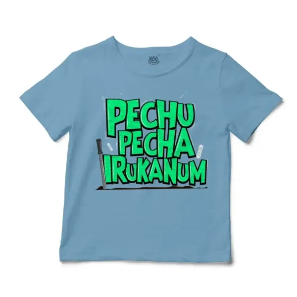 Pechu Pecha Irrukanum Unisex Toddler T-Shirt in Light Blue Color