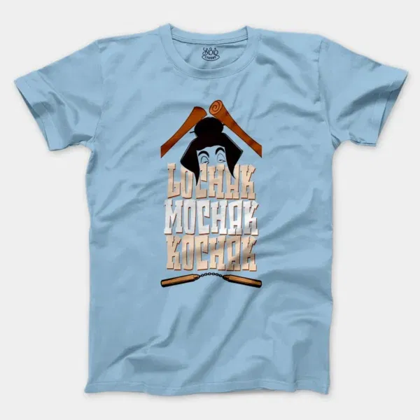 Lochak Mochak Kochak Men/Unisex T-Shirt in Light Blue Color