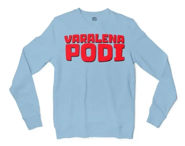 Varalena Podi Men/Unisex Long Sleeve Sweatshirt in Light Blue Color