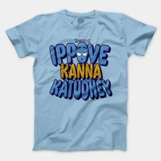 Ippove Kanna Katudhey Men/Unisex T-Shirt in Light Blue Color