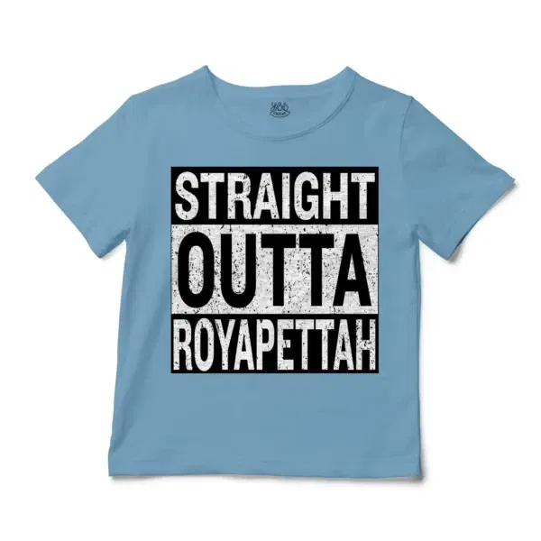 Straight Outta Royapettah Unisex Toddler T-Shirt in Light Blue Color