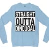 Straight Outta Dindugal Men/Unisex Long Sleeve Sweatshirt in Light Blue Color