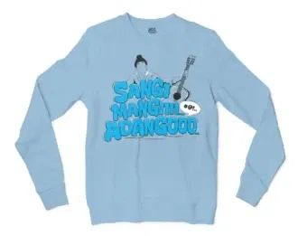 Sangi Mangiiiii….. Adangoooo Men/Unisex Long Sleeve T-Shirt in Light Blue Color