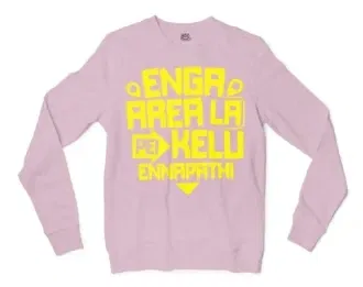 Enga Area La Pei Kelu Ennapathi Men/Unisex Long Sleeve T-Shirt in Light Pink Color