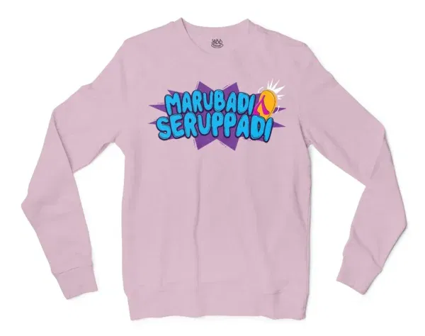 Marubadi Seruppadi Men/Unisex Long Sleeve T-Shirt in Light Pink Color