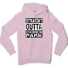 Straight Outta Church Park Men/Unisex Hoodie in Light Pink Color