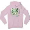 Patch Work Men/Unisex Hoodie in Light Pink Color