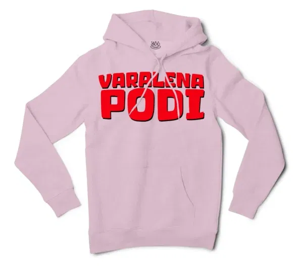 Varalena Podi Men/Unisex Hoodie in Light Pink Color