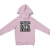 Straight Outta Sboa Unisex Youth Hoodie in Light Pink Color