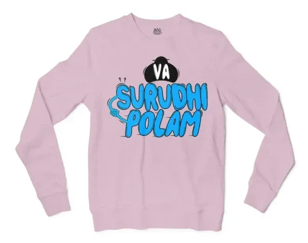 Va Surudhi Polam Men/Unisex Long Sleeve T-Shirt in Light Pink Color