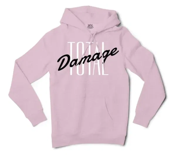 Total Damage Men/Unisex Hoodie in Light Pink Color