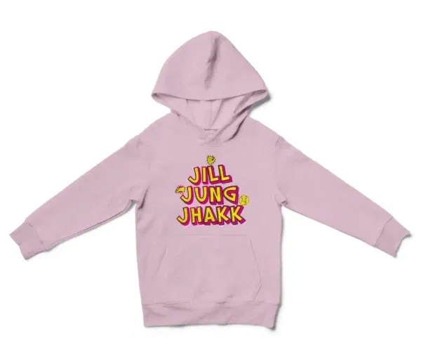 Jill Jung Jhakk Unisex Youth Hoodie in Light Pink Color