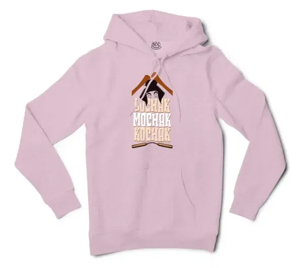 Lochak Mochak Kochak Men/Unisex Hoodie in Light Pink Color