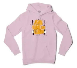 Jamin, Kadal Laye Illayam Men/Unisex Hoodie in Light Pink Color