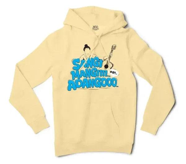 Sangi Mangiiiii….. Adangoooo Men/Unisex Hoodie in Light Yellow Color