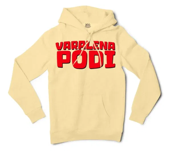 Varalena Podi Men/Unisex Hoodie in Light Yellow Color